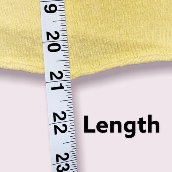 J. Galt Crop Top Honey Yellow Short Sleeve Cotton Casual Y2K Womens One Size - Picture 6 of 8